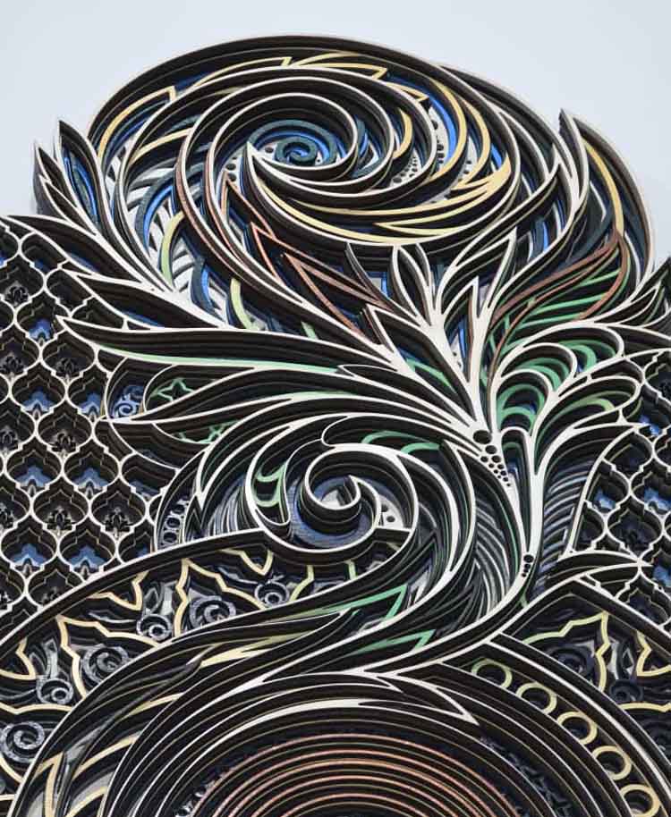 Spring - mandala din lemn