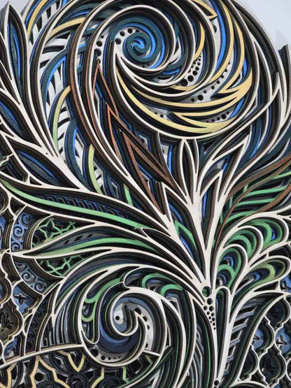 Spring - mandala din lemn