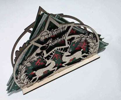 Suport pentru șervețele de Crăciun 17x13x3 cm - set creativ