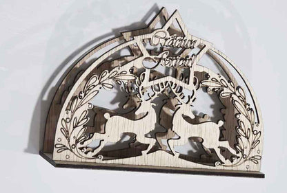 Suport pentru șervețele de Crăciun 17x13x3 cm - set creativ