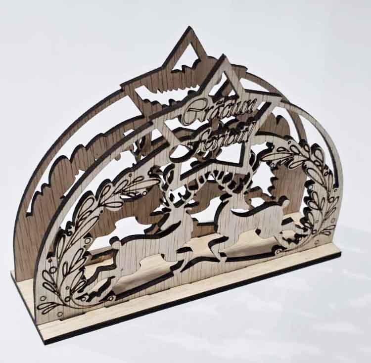 Suport pentru șervețele de Crăciun 17x13x3 cm - set creativ