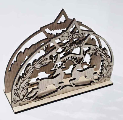 Suport pentru șervețele de Crăciun 17x13x3 cm - set creativ